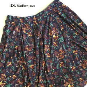 2XL Lularoe Madison skirt, purple floral